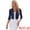 Dark Blue, variant on DARING DIVA Elegant Women's 3/4 Sleeve Sheer Mesh Cardigan Dresses XS White
