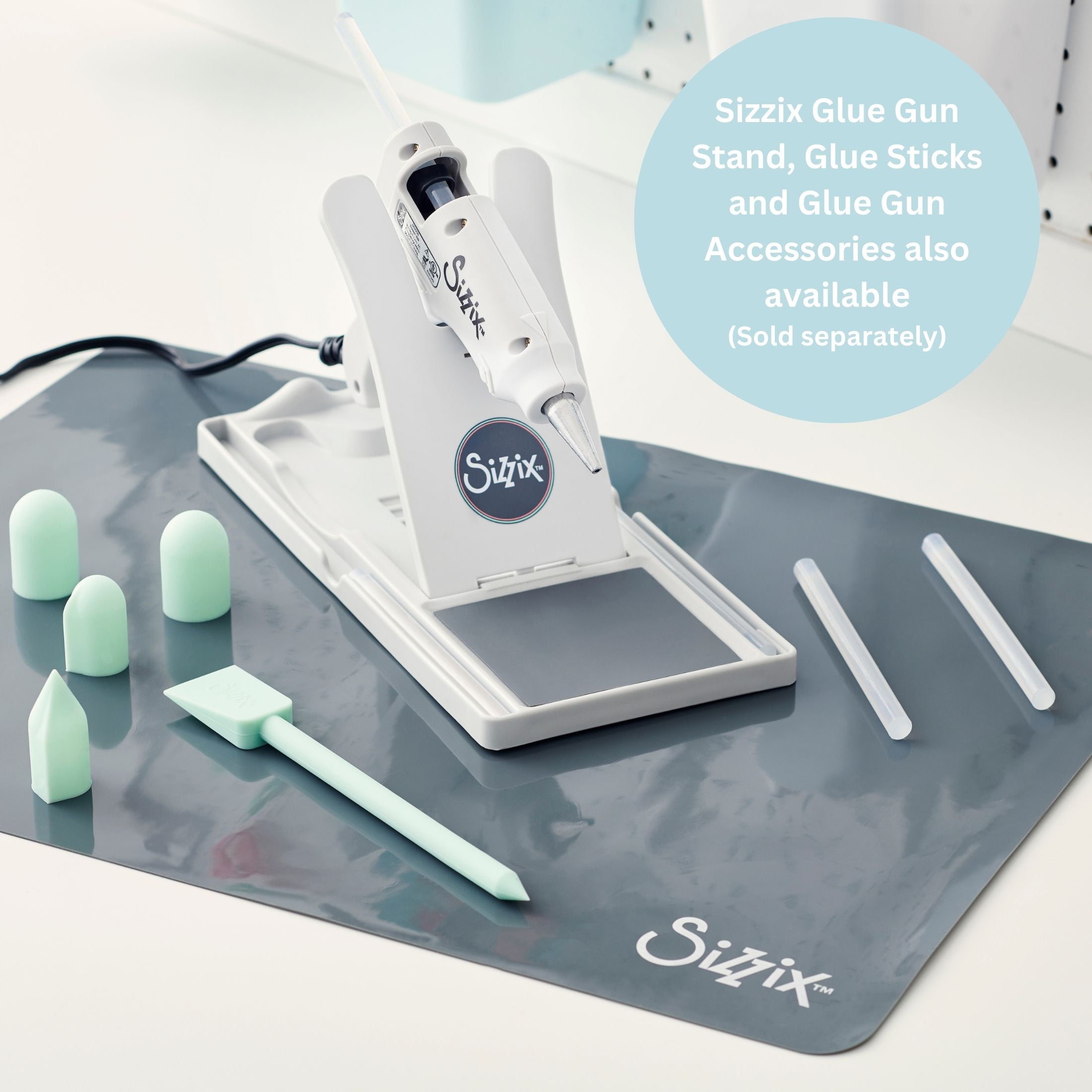 Sizzix Glue Gun with Precision Nozzle for Crafting and DIY Projects
