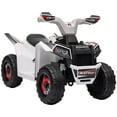 thumbnail image 1 of Aosom 6V Kids ATV Quad, Battery Powered Electric Vehicle for Kids, White, 1 of 10