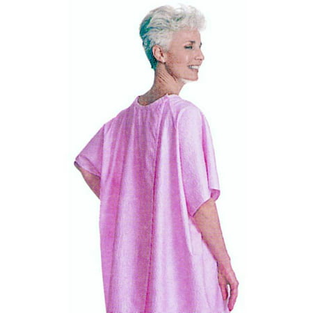 SnapWrap Deluxe Adult Patient Gown, Pink Plisse-1