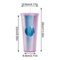 thumbnail image 2 of Cute Cup With Straw, 24oz Insulated Double Wall Cold Cup With Lid And Straw, Movie Surrounding Accompanying Cup, Diamond Mug, 2 of 8