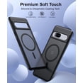 thumbnail image 2 of GFDYREE Magnetic for Google Pixel 7 Case [Compatible with MagSafe][Anti-Fingerprint][Slim Fit][Military Shockproof] Translucent Matte Hard Back Pixel 7 5G Phone Cover 6.3\u201d, Black, 2 of 7