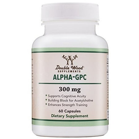 Alpha GPC Choline Supplement, Pharmaceutical Grade, Made in USA (60 Capsules