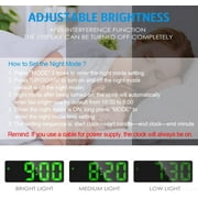 UHUSE Alarm Clock LED Display Digital Mirror Alarm Clock Battery/USB Alarm Clock