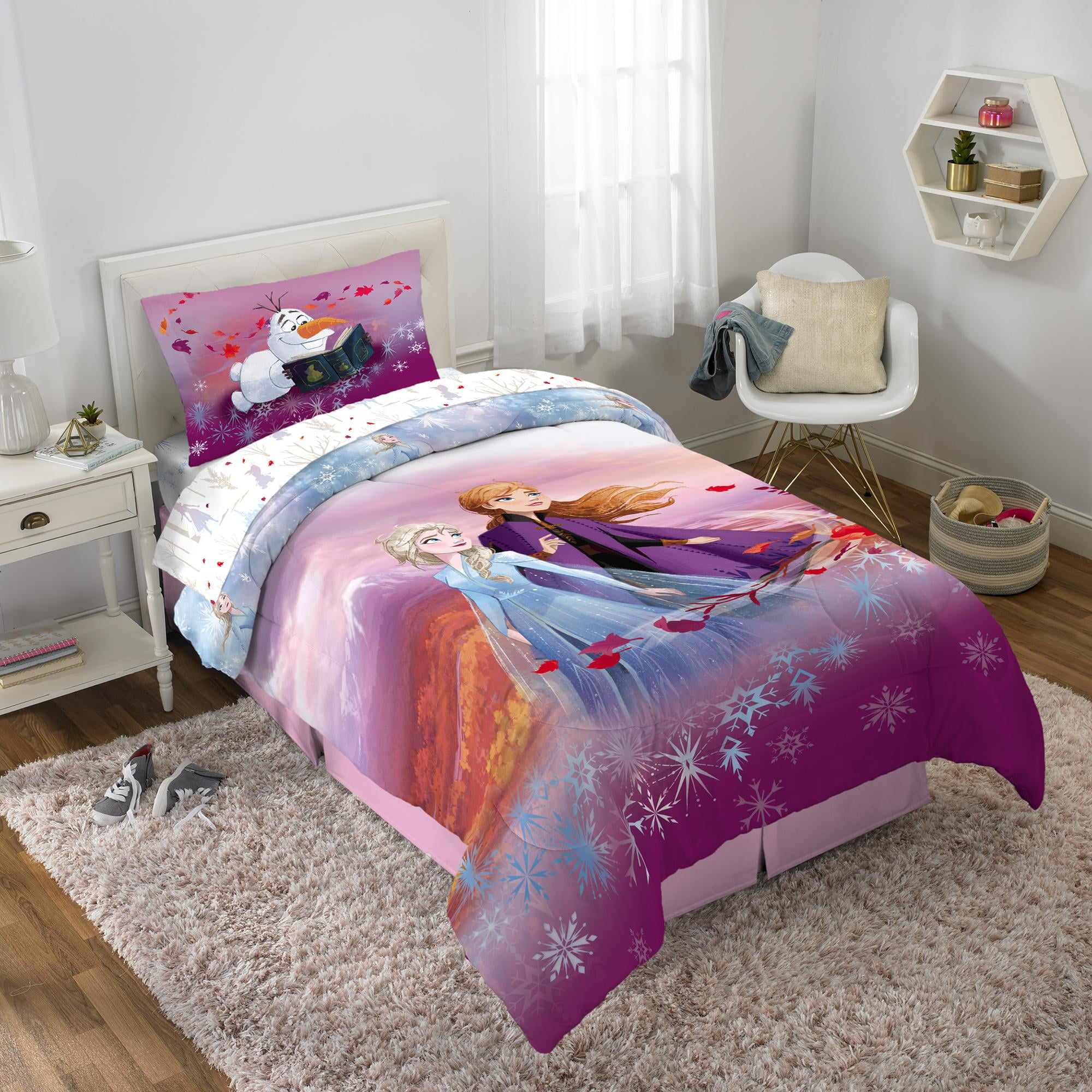 Disney's Frozen 2 Kids Twin/Full Reversible Comforter and Sham Set