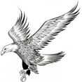 thumbnail image 2 of Eagle Wall Decal by Wallmonkeys Peel and Stick Graphic (18 in H x 18 in W) WM125362, 2 of 4