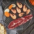 thumbnail image 5 of OUNONA Round Bbq Grill Net With Handle Mesh Barbecue Rack Easy To Clean Camping Fish Grilling Basket Stainless Steel Fish Grilling Rack For Grill, 5 of 8