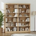 thumbnail image 3 of Lumioca 6-Tier Wooden Bookshelf, 67"H Bookcase with Adjustable Shelves (125lbs,Oak), 3 of 6