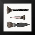 thumbnail image 2 of SD Graphics Studio 20x20 Black Modern Framed Museum Art Print Titled - Makeup Brushes, 2 of 5