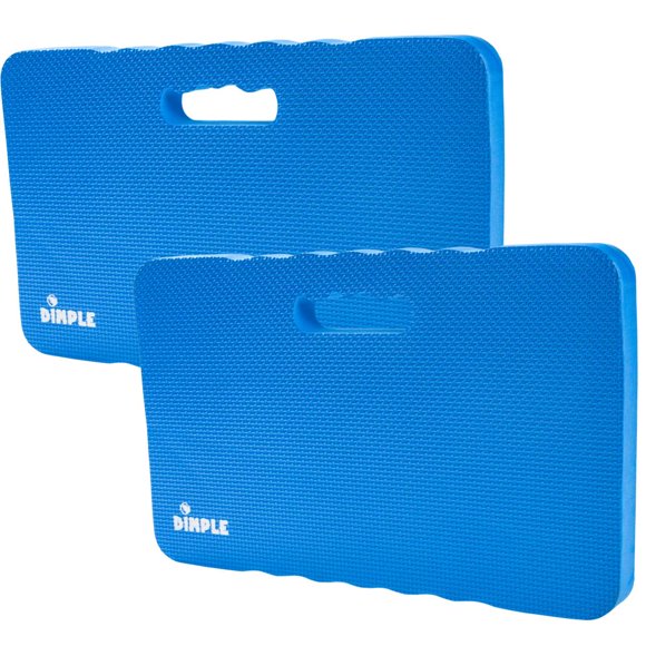 Tapis de Confort en Mousse Épaisse Haute Densité pour Jardinage support de Genou 1.5 Pouces d'Épaisseur, Bain de Bébé Genouillère, Exercice, Tapis de Yoga, Genouillères de Construction, Multi-Usage Bleu (2 Pack)