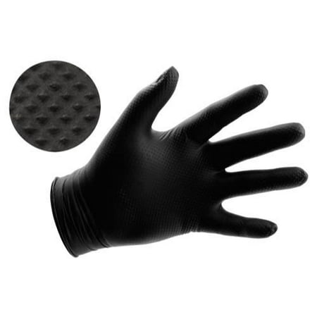 100 Shield™ Nitrile 3.5mil Powder Free Gloves Black (Latex Vinyl Free) XL