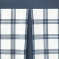 thumbnail image 3 of PowerSellerUSA Semi-Sheer Two-Tone Modern Kitchen Curtain with Classic Plaid Gingham Pattern with Solid Rod Pocket Top, 24" Tier Valance Set, 3 of 6