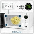 thumbnail image 2 of Nostalgia - Horno de microondas compacto retro - 0.7 Cu. 700 vatios con visualización digital LED - Bloqueo para niños - Interior fácil de limpiar - Blanco, 2 of 5