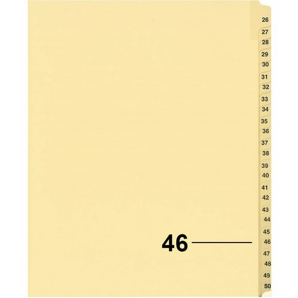 Davisgroup B1125-46 Index Numérique Individuel pour Contentieux 46 - 1 Chacun