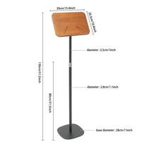 Adjustable Music Stand,Wood Book Stand & Desktop Stand,Floor Bible Holder Stand