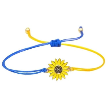 QISIWOLE Sunflower String Bracelet Handmade Braided Rope Charms Boho Surfer Bracelet for Teen Girls Women Deals