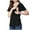 Black, variant on SEMPAI Hidden Nursing Tops for Breastfeeding Women Double Layer Crew Neck Maternity Shirts Postpartum Tee