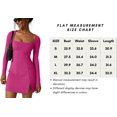 thumbnail image 4 of Womens Square Neck Bodice Dress Long Sleeve Side Slit Flare Mini Dresses, 4 of 6