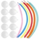 thumbnail image 5 of 17 globos decorativos creativos de arcoíris para decoración del hogar, tiendas y centros comerciales (7 globos de tiras de colores, 10 globos blancos), 5 of 6