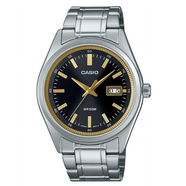 Casio Standard Analog Stainless Steel Black Dial Quartz MTP-B180D-1A2V Men's Watch
