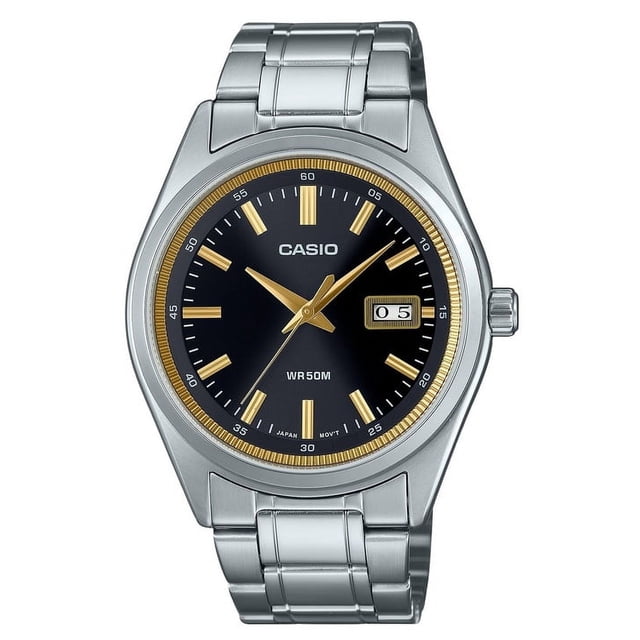 Casio Standard Analog Stainless Steel Black Dial Quartz MTP-B180D-1A2V Men's Watch