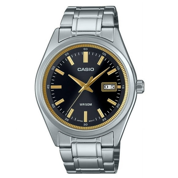Casio Standard Analog Stainless Steel Black Dial Quartz MTP-B180D-1A2V Men's Watch