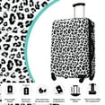 thumbnail image 4 of Luggage Sets 3 PCS Hardshell, 20" Carry on Luggage with TSA Lock, 24" Lightweight Checked Luggage, 28" Suitcase Set with Spinner Wheels for Women Men, White+Black Leopard, 4 of 10