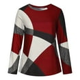thumbnail image 4 of CHUANK Fall Clearance Shirts Womens Tops Long Sleeve Print Loose Blouse, 4 of 5