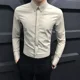 thumbnail image 3 of Camisa de hombre de negocios de manga larga negra para hombre, estilo coreano, moda 2024, seda de lujo de alta calidad, venta original con cuello, 3 of 5