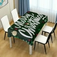 thumbnail image 6 of SKYSONIC 60"x120" Square Tablecloth with Christmas Bell Green Prints, Anti-Wrinkle and Smooth Table Cloth for Kitchen/Home Party Decoration, 6 of 7