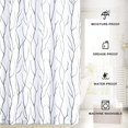 thumbnail image 3 of Shower Curtains for Bathroom - Waterproof Tree Branches Pattern on White Curtains for Outdoor Swimming Pool Bathtubs Toilet, Grey, 72 x 72 inches Long, Hooks Included, 3 of 5
