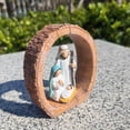 thumbnail image 3 of Adorno colgante de Natividad ovalado para el hogar, oficina, árbol de Navidad pintado a mano, escena del Nacimiento de Jesús, Sagrada Familia, decoración religiosa navideña, colgante, 3 of 8