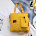 thumbnail image 2 of Bolsa bandolera portátil de lona para mujer, de compras de color puro Ndcxsfigh Para Estrenar, 2 of 8