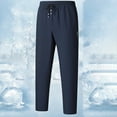 thumbnail image 5 of AHTJRT Mens Lightweight Cotton Sweatpants Casual Jogger Style High Waist Tapered Pants with Pockets Dark Blue L, 5 of 6