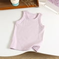 thumbnail image 4 of Girls' Tanks & Camis Ribbed Tank Tops for Toddler Girls Solid Cotton Tanks Undershirts Casual Summer Crew Neck Sleeveless Tees Shirts Running Yoga Athletic Tank Tops New Purples 10T, 4 of 5