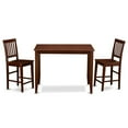 thumbnail image 4 of East West Furniture Buckland 3-piece Counter Height Pub Table Set in Mahogany, 4 of 4