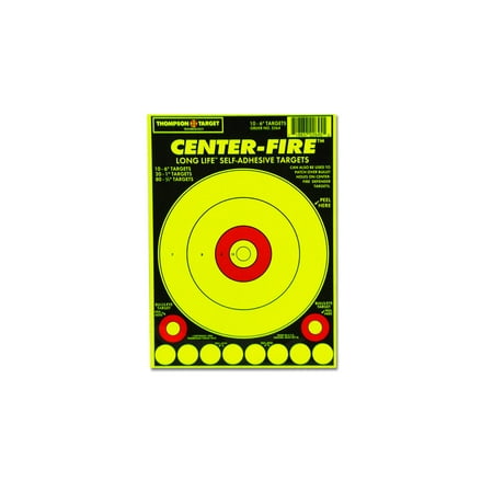 Thompson Target Center-Fire 6.5x9in Adhesive Peel & Stick Targets 30 Pack Yellow XS