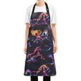 thumbnail image 5 of Kitchen Apron with 2 Pockets Adjustable waterproof Cooking Aprons for Women Men Chef Neon Running Horses, 5 of 7