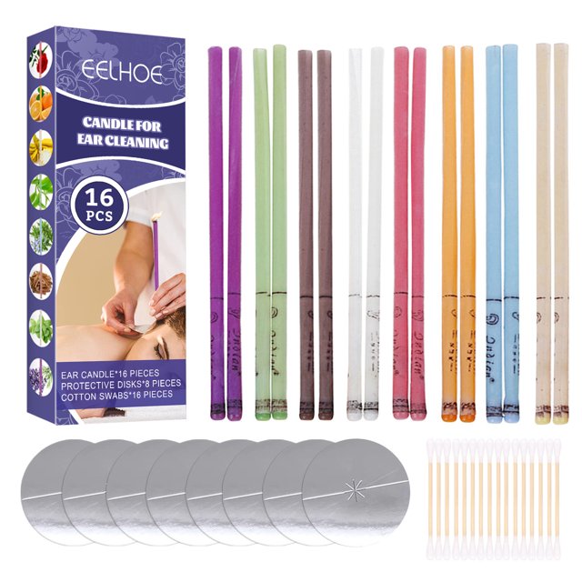 Vela de aromaterapia para los oídos, ideal para limpiar la cera de los oídos, relajar el cuerpo y la mente, para salón de belleza, hogar, vela de oído recta con tapón