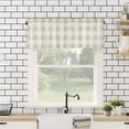 thumbnail image 4 of nqOlkjepod Beige Plaid Farmhouse Short Window Curtain Valances, Spring Summer Farmhouse Buffalo Checkered Rod Pocket Kitchen Valances for Living Room Bedroom Bathroom Cafe, 1 Panel - 54" x 18", 4 of 8