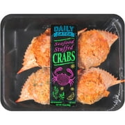 Angle View: Daily Catch Seafood Stuffed Crabs, 4 ct, 12 oz