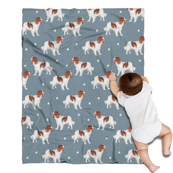 King Charles Cavalier Blanket,Comfortable Soft Flannel Throw Blanket,All Season,Warm Lightweight Blankets for Sofa Bed Couch Living Room Chair,30"x40"