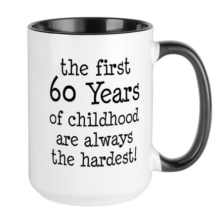 

CafePress - First 60 Years Childhood Mugs - 15 oz Ceramic Large Mug