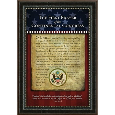 Carpentree Patriotic 1st Prayer Of Congress Framed Textual
