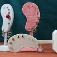 thumbnail image 4 of Minnieouse Soporte para pendientes Soporte de exhibición de franela Adornos de exhibición en forma de oreja Estante Organizador Soportes Estuche Ropa, zapatos y accesorios Miscelánea Gris Minnieouse AP016467-03, 4 of 6