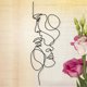 thumbnail image 2 of Metal Wall Art Minimalist Face Lines Wall Hanging Abstract Decor, C, 2 of 5