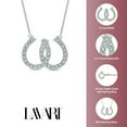 thumbnail image 3 of 0.11 Carat Diamond Double Horseshoe Pendant in Sterling Silver on 18 Inch Chain, 3 of 5
