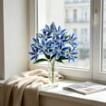 thumbnail image 6 of CuiLiyq Faux Lily Flower Bouquet, 13.8" Artificial Floral Arrangement for Home Wedding Party Decor, 6 of 6