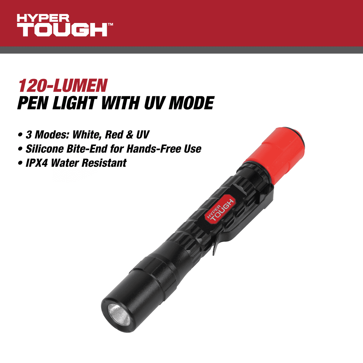 CORTIS REDRED showcase ペンライト Hyper Tough 120-Lumen 3-Mode LED Penlight, White, Red, and UV