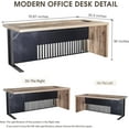 thumbnail image 4 of 70.87" Executive Office Desk with 1.97IN Thick Desktop Stainless Steels Sturdy Frame, 4 of 8